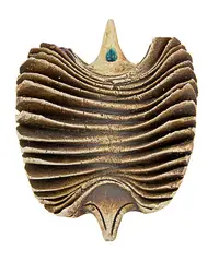 Stoneware hanging form by Len Castle, sold Feb 2018