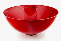 Earthenware hemispherical bowl by Len Castle, sold Feb 2018