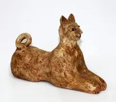 Hand built earthenware sphinx by Bronwynne Cornish, offered Feb 2018