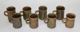 Temuka Pottery, Eight stoneware mugs