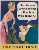 Top That 10% by U.S. Gov’t War Bonds poster - Wwii, sold Jun 2017