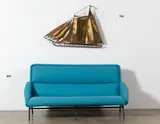 1950s Italian three-seater sofa, in the style of Marco Zanuso