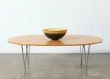 Rare ellipse coffee table by Bruno Mathsson and Piet Hein for Fritz Hansen Arne Jacobsen, offered Jun 2017