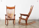 New Zealand walnut rocking chair (No. 6, 1993) by Sam Maloof and Jim Grimmett, offered Jun 2017