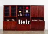 Denmark Brouer Mobelfabrik, Superb 1960s Danish three-section rosewood wall unit