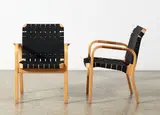 Pair of 1960s Model 45 birch armchairs by Alvar Aalto for Artek Finland, sold Jun 2017