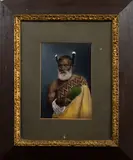 Frank James Denton, Hank coloured portrait of a Maori chief