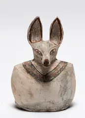 Bronwyn Cornish, Painted earthenware Anubis figure