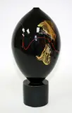 Peter Collis, Black glazed ovoid vase