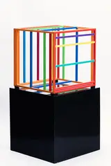 Harmonic cube sculpture by Michael Smither, sold Oct 2016