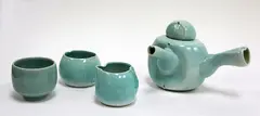 Porcelain teapot and three cups by Chris Weaver, sold Oct 2016