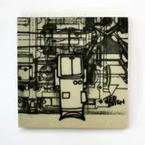 Ceramic tile by Ted Dutch, sold Oct 2016