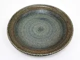 Stoneware salt glazed charger by Mirek Smisek, sold Oct 2016