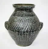 Large salt glazed bread crock by Mirek Smisek, sold Oct 2016