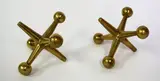 Pair of brass Jax bookends by George Nelson, sold Oct 2016