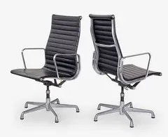 Charles and Ray Eames for Herman Miller, Pair of aluminium group chairs