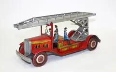 Fire Engine with turntable extending ladder, Mettoy brand