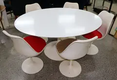 and five chairs by Vintage Tulip dining table, offered Jun 2016