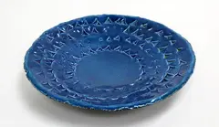 Unique earthenware alkaline blue glazed bowl by Len Castle, sold Jun 2016