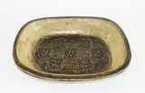 Press moulded rectangular stoneware platter by Len Castle, sold Feb 2016