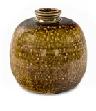 Crumb Brickworks squat ovoid vase by Len Castle, sold Feb 2016