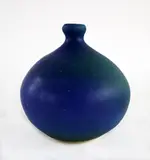 Blue orb vase by Len Castle, sold Feb 2016