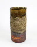 Large stoneware brush pot by Len Castle, sold Feb 2016
