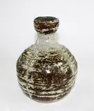 Early stoneware gourd form bottle vase by Len Castle, sold Feb 2016