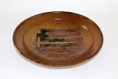 Stoneware platter by Len Castle, sold Feb 2016
