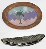 Geoff Mincham, Earthenware dish of elliptical shape