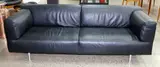 Piero Lissoni for Cassina, Black leather three seater sofa