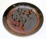 Tenmoku stoneware dish by Warren Tippett, sold Dec 2015