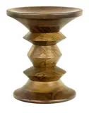 Charles and Ray Eames for Herman Miller, Walnut time life stool, shape c.
