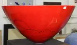 Peter Collis, Very large red glazed porcelain bowl
