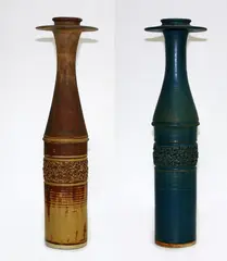 Richard Cadness, Two stoneware bottle vases