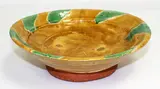 Richard Parker, Large green and yellow glazed terracotta deep dish