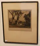 George Chance, Hand coloured photograph titled ‘A Cottage in Essex’