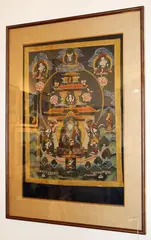 Hand painted thangka, depicting Padmasambhava the lotus born Guru.