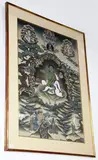 Fine hand painted thangka, depicting Milarepa