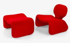 Oliver Mourge, Djinn chair and matching ottoman