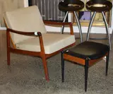 1960s teak lounge chair and ottoman by France and Daverkosen for John Stuart, sold Sep 2015