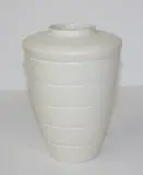 Keith Murray for Wedgwood, Tapering cylindrical high-shouldered Moonstone vase