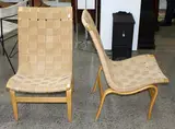 Bruno Mathsson for Karl Mathsson Sweden, A pair of easy chairs