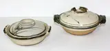 Shigaraki pottery, Two stoneware casserole dishes