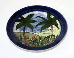 Warren Tippet, Circular dish hand painted