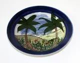 Warren Tippet, Circular dish hand painted