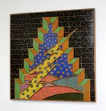 Large and impressive wall mural by Warren Tippett, sold Sep 2015
