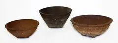 Three early stoneware planters by Len Castle, sold Sep 2015
