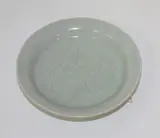Unusual porcelain celadon dish by Len Castle, sold Sep 2015