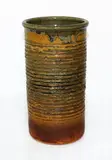 Cylindrical stoneware brushpot by Len Castle, sold Sep 2015